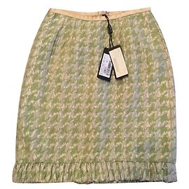 Falda de seda verde Dolce & Gabbana Verde