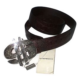 Emporio Armani cinto Marrom