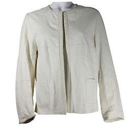 Jaqueta de couro Max & Moi Jolie Creme Cru