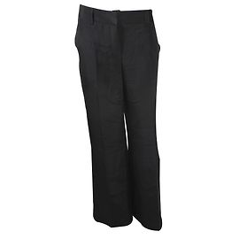 Tara Jarmon Black Silk Flared Pants Black