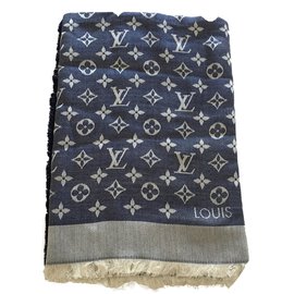 Louis Vuitton-Vuitton monogram blue denim-Blu