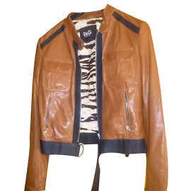 Dolce & Gabbana Biker jacket Brown