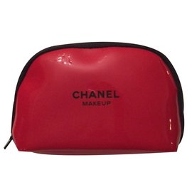 Chanel-bolsa de maquillaje-Roja