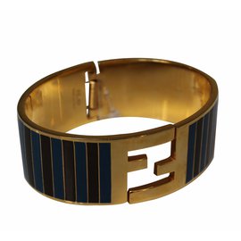 Fendi-Armband-Blau,Golden,Khaki