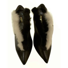 Fendi-Fur Boots-Black