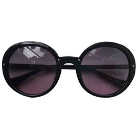 Calvin Klein 1201s black round oversized sunglasses Black