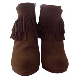 Bottines Ikks Daim Marron Clair Marron clair