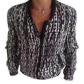 Ikks Teddy Jacke Zebra Print Viskose 36 Zebra-druck