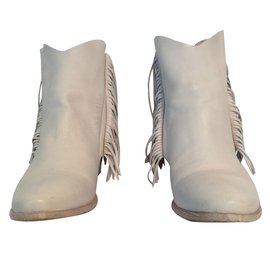 Autre Marque-Ankle Boots-White
