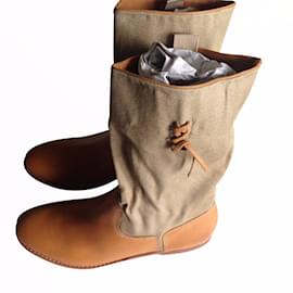 Autre Marque-Ankle Boots-Caramel