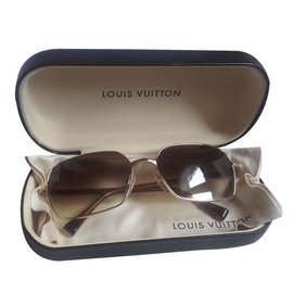 Louis Vuitton-Lunettes de soleil Louis Vuitton métal doré réfèrence Z0074U-Doré