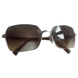 Louis Vuitton-Lunettes de soleil Louis Vuitton métal doré réfèrence Z0074U-Doré