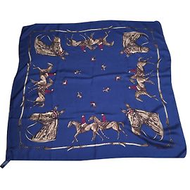 Polo Ralph Lauren RALPH LAUREN Square Silk Equestrian Fox Hunt Sciarpa a tema Multicolore
