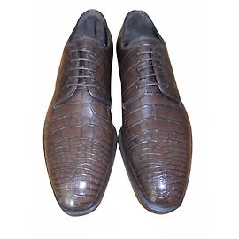 Nuove scarpe di coccodrillo Prada Marrone