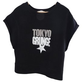 Sandro Schwarzer Sweatshirt aus Baumwolle Schwarz