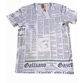 John Galliano-Tee shirts-Blanc