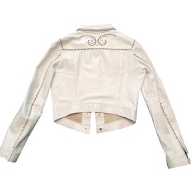 Autre Marque-Jacket PELLE D'ASINO-White