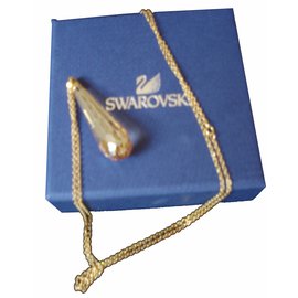 Swarovski-Collier pendentif/ plaqué or-Jaune