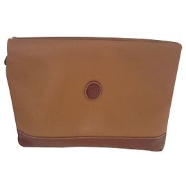 Trussardi Leather Clutch Bag Caramel Caramel