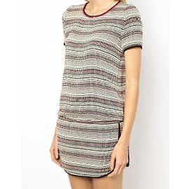 Bash Dress em malha texturizada Multicor