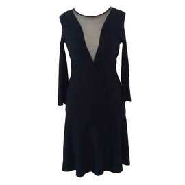 Christian Dior Black Viscose Dress Black