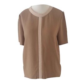 Top Chloé beige in viscosa a maniche corte Beige