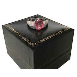 Autre Marque-Natural ruby and diamond ring-Pink