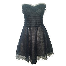 Bcbg Max Azria Black Polyester Dress Black