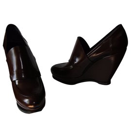 Balenciaga-Flats-Dark red