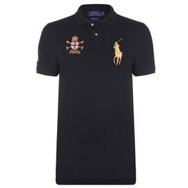 Polo Ralph Lauren-Polo shirt black ralph lauren new-Black