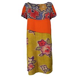 Antoni & Alison Vestido de seda Naranja Amarillo