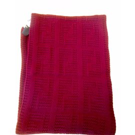 Fendi-Scarf-Dark red
