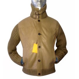 Fendi-Blazers Jackets-Khaki