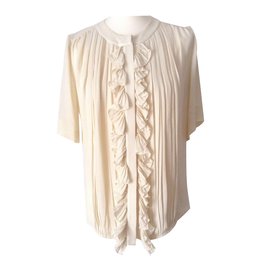 Chloé Silk Blouse Eggshell Eggshell