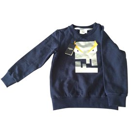 Fendi-Sweat garçon-Bleu