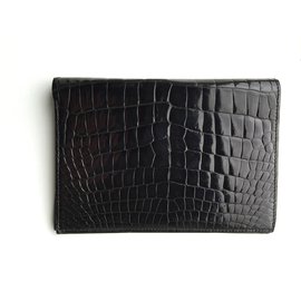 Hermès-Wallets Hermès Croco-Black