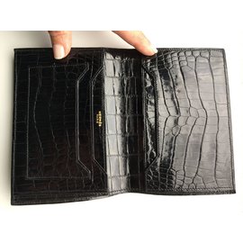 Hermès-Wallets Hermès Croco-Black