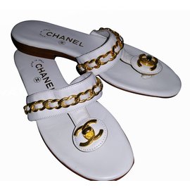 Chanel-Sandals-White