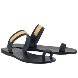 Ancient Greek Sandals-Sandalias-Negro