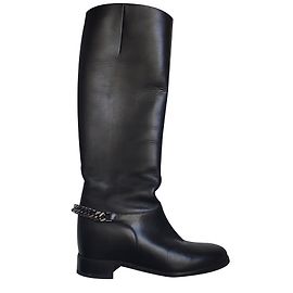 Botas Christian Louboutin em couro preto 35 Preto