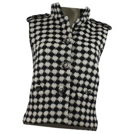 Chanel-Gilet-Noir,Blanc