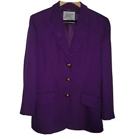 Moschino Cheap And Chic violet wool blazer with gold buttons Other