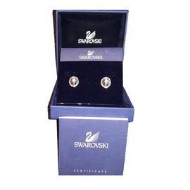 Swarovski-Oreilles percées-Argenté