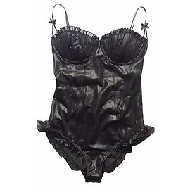 Miu Miu Black Jersey Bodysuit Black