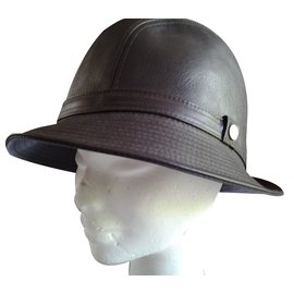 burberry leather hat