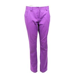 Calças retas de algodão roxo Christian Dior Roxo