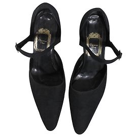 Dior Lady Dior Black Fabric Heels Size 38 Black