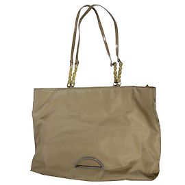 Cabas Christian Dior en toile beige Beige