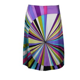 Emilio Pucci saia de seda Multicor