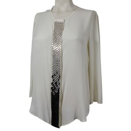 Tara Jarmon-Silk blouse-Cream